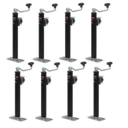 CURT 8x 2K Pipe-Mount Swivel Trailer Jack w/ Topwind Handle and 15" Travel