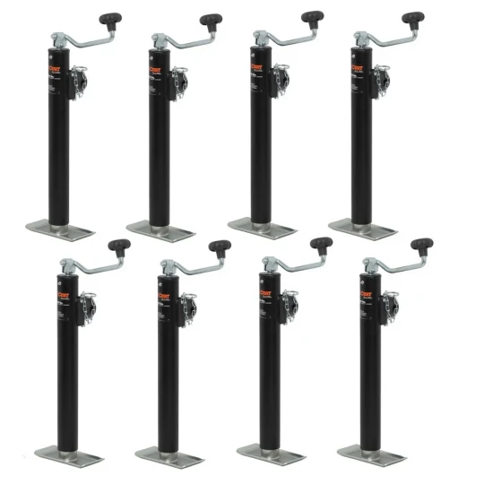 CURT 2K Pipe-Mount Swivel Trailer Jack with Topwind Handle – 15" Lift (8-Pack)