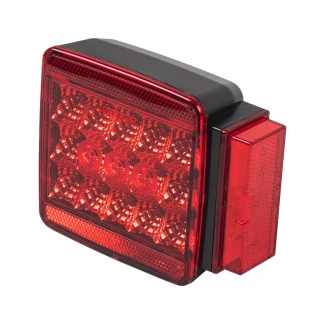 Wesbar 4x4 LED Over 80 Inch Trailer Taillight Kit Pair with 25 ft Harness