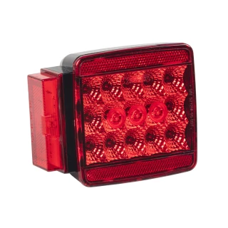 Wesbar 4x4 LED Over 80 Inch Trailer Taillight Kit Pair with 25 ft Harness