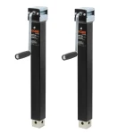 CURT 5K Direct-Weld Square Trailer Jack with Sidewind Handle and 15 Inch Travel