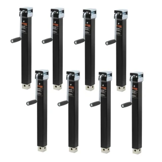 CURT 5K Direct-Weld Square Trailer Jack Bundle with Sidewind Handle – 15" Travel