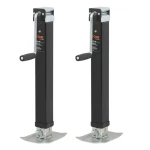 CURT 2x 8K Direct-Weld Square Trailer Jack w/ Sidewind Handle and 15" Travel 