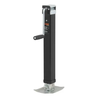 CURT 8K Direct-Weld Square Trailer Jack with Sidewind Handle and Footplate