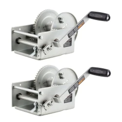 CURT 2x 3.8K Hand Crank Two-Speed Trailer Winch w/ 9.6" Handle