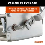 CURT 3.8K Two-Speed Hand-Crank Boat Trailer Winch with 9.6" Handle, 4-Pac