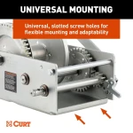 CURT 3.8K Two-Speed Hand-Crank Boat Trailer Winch with 9.6" Handle, 4-Pac