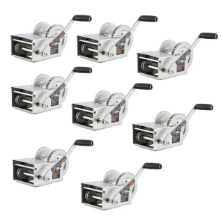 CURT 8-pack 2.5K hand-crank brake winches with 10.6 inch handle, heavy-duty lifting
