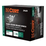 CURT 8-pack 2.5K hand-crank brake winches with 10.6 inch handle, heavy-duty lifting
