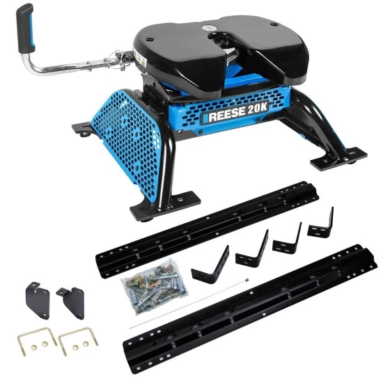 Reese M5 20K Talon Jaw Fifth Wheel Trailer Hitch W/ Rails For 2013-2022 RAM 3500 Base Rail Kit 5th Wheel Brackets Hardware
