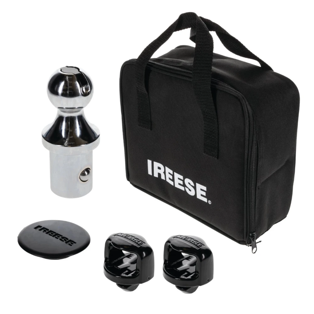 Reese Goose Box 20K Gen 3 with Safety Chains and GM Pop-In Gooseneck Ball for Lippert and Fabex