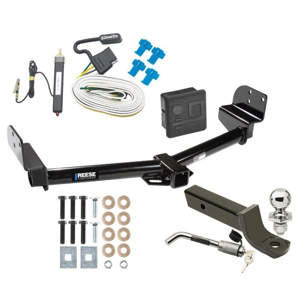 Reese Trailer Tow Hitch For 04-05 Ford Explorer Mercury Mountaineer 05-05 Lincoln Aviator Deluxe Package Wiring 2" Ball Mount and Lock