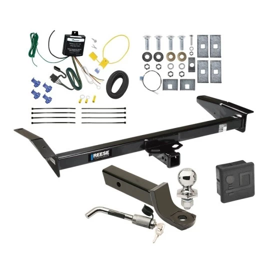 Reese Trailer Tow Hitch For 81-11 Lincoln Town Car 92-11 Ford Crown Victoria Mercury Grand Marquis 03-04 Marauder Deluxe Package Wiring 2" Ball Mount and Lock