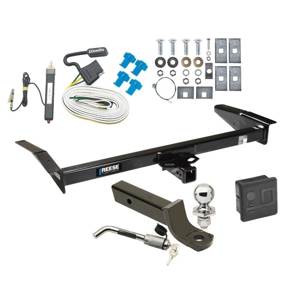 Reese Trailer Tow Hitch For 79-91 Ford Crown Victoria Mercury Grand Marquis 80-83 Lincoln Mark VI Deluxe Package Wiring 2" Ball Mount and Lock