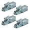 Fulton 5K Fas-Lok Straight Trailer Coupler for 2" Ball 3" Channel Bolt-On Set of 4