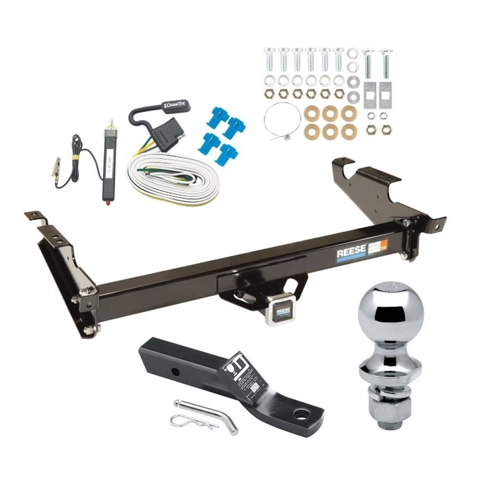 Reese Trailer Tow Hitch For 78-96 Chevy GMC G Series Van Full Size Except Step Bumper Complete Package w/ Wiring and 1-7/8" Ball