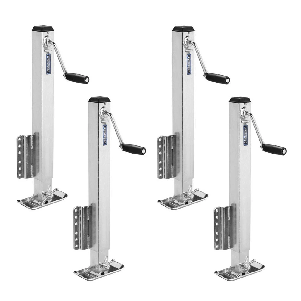 Fulton 2.5K Fixed Mount Trailer Jack with Drop Leg and 28" Lift – 4 Pack