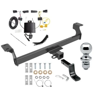 Trailer Tow Hitch For 20-22 Ford Escape Exc PHEV Complete Package w/ Wiring Draw Bar and 1-7/8" Ball