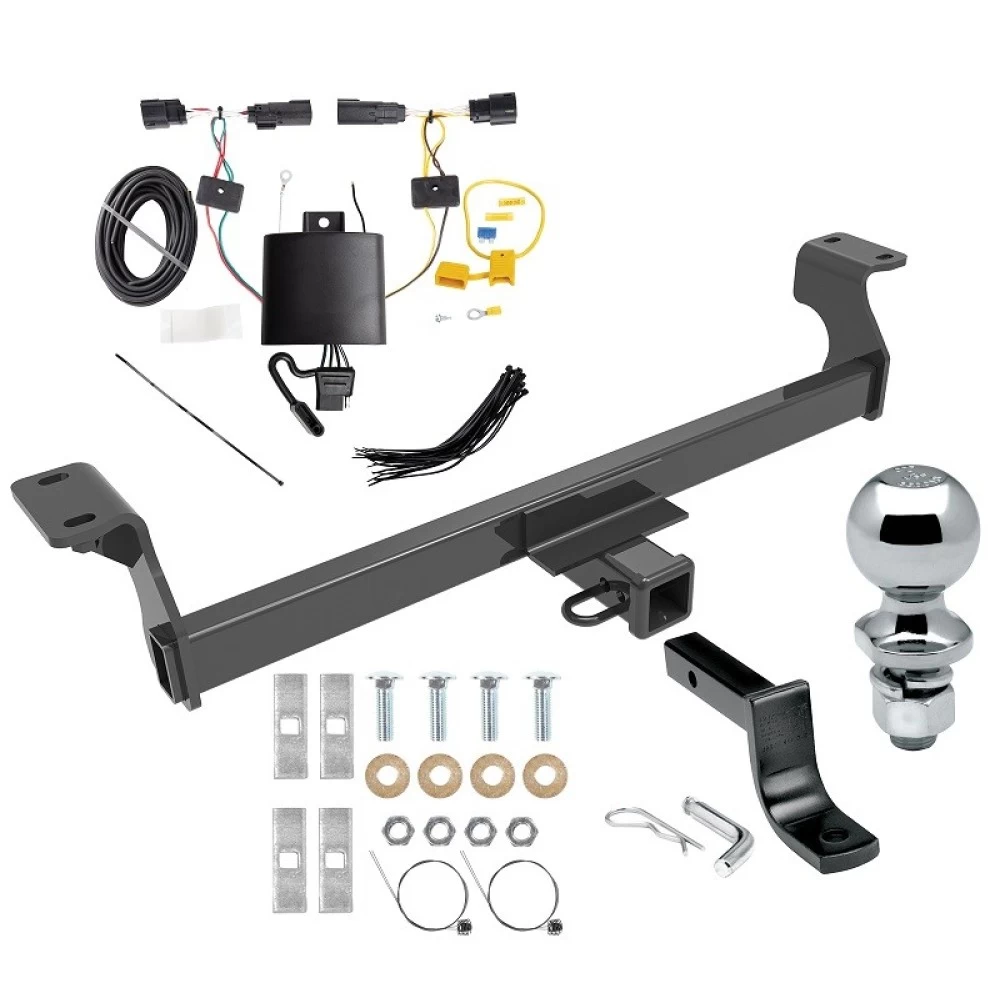 Trailer Tow Hitch For 20-22 Ford Escape Exc PHEV Complete Package w/ Wiring Draw Bar and 2" Ball