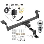 Trailer Tow Hitch For 20-22 Ford Escape Exc PHEV Complete Package w/ Wiring Draw Bar and 2" Ball