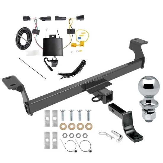 Trailer Tow Hitch For 20-22 Ford Escape Exc PHEV Complete Package w/ Wiring Draw Bar and 2" Ball