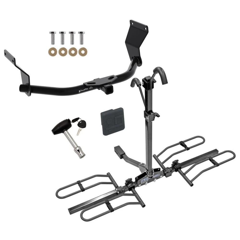 Trailer Tow Hitch For 19-26 Acura RDX Platform Style 2 Bike Rack Hitch Lock and Cover