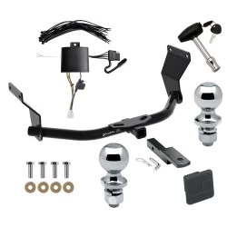 Trailer Tow Hitch For 19-26 Acura RDX w/ +12V Power Provision Deluxe Package Wiring 2" and 1-7/8" Ball and Lock