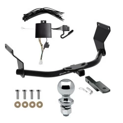 Trailer Tow Hitch For 19-26 Acura RDX w/ +12V Power Provision Complete Package w/ Wiring Draw Bar Kit and 2" Ball