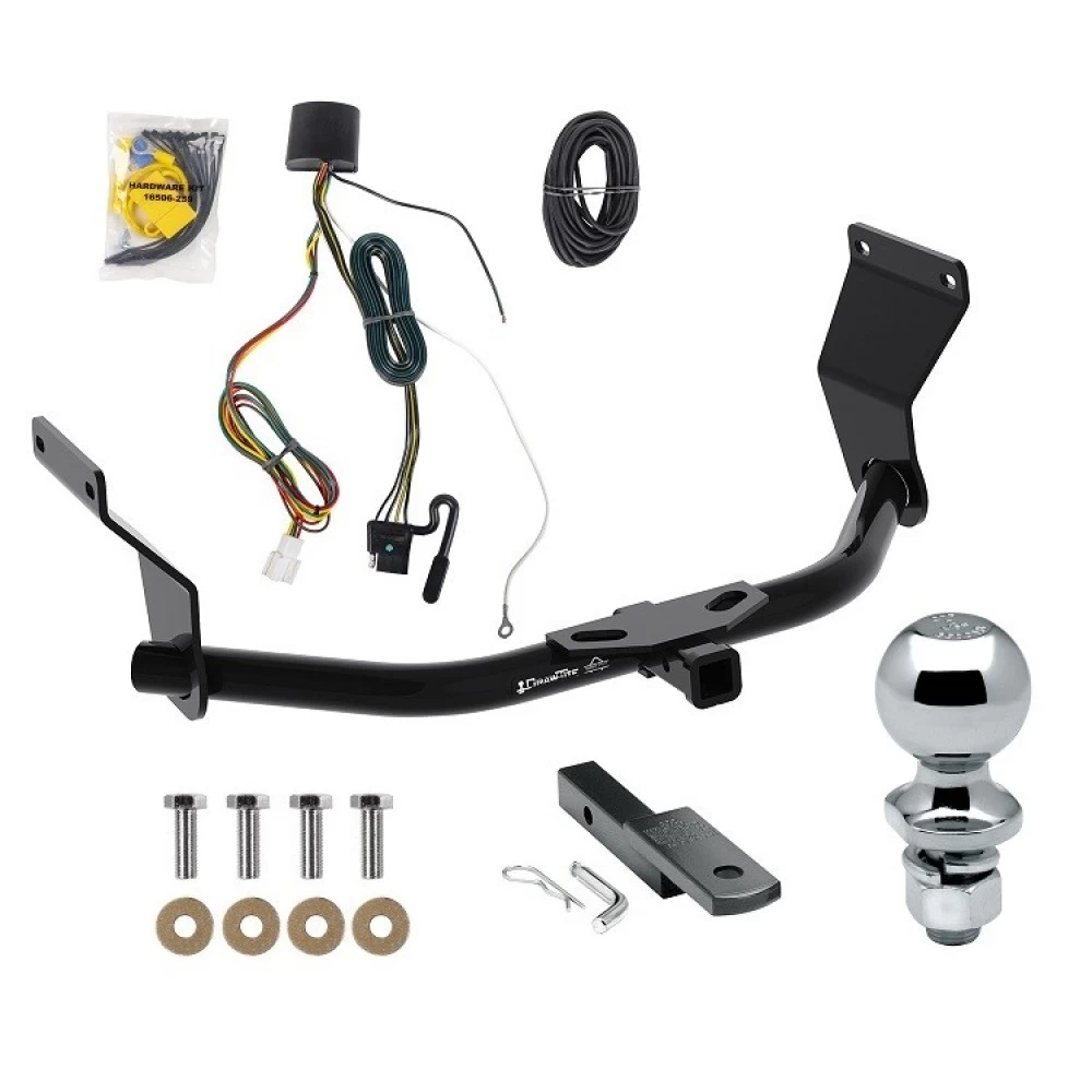 Trailer Tow Hitch For 19-26 Acura RDX All Models Complete Package w/ Wiring Draw Bar Kit and 2" Ball