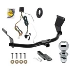 Trailer Tow Hitch For 19-26 Acura RDX All Models Complete Package w/ Wiring Draw Bar Kit and 2" Ball