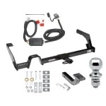 Trailer Tow Hitch For 00-04 Subaru Outback Wagon Exc Sport Complete Package w/ Wiring Draw Bar and 1-7/8" Ball