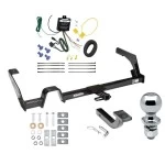 Trailer Tow Hitch For 00-04 Subaru Legacy Sedan and Wagon Complete Package w/ Wiring Draw Bar Kit and 2" Ball