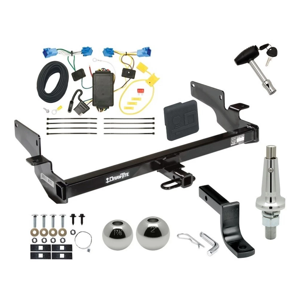 Custom Fit Trailer Hitch Draw-Bar w/ Pin/Clip Wiring Harness (Plug & Play) Interchangeable 2" & 1-7/8" Ball Security Lock Pin Rubber Hitch Plug Cover Installation Hardware Installation Instructions 362870 118535 63802 580407 2211 Draw-T Trailer Tow Hitch For 06-11 Cadillac DTS Ultimate Package w/ Wiring Draw Bar Kit Interchange 2" 1-7/8" Ball Lock and Cover