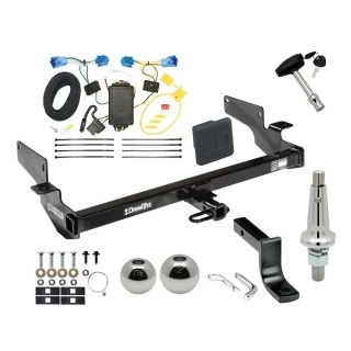 Trailer Tow Hitch For 06-11 Cadillac DTS Ultimate Package w/ Wiring Draw Bar Kit Interchange 2" 1-7/8" Ball Lock and Cover