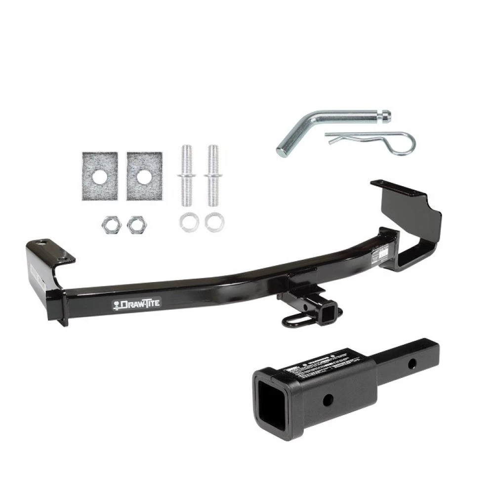 Trailer Tow Hitch For 96-07 Chrysler Dodge Plymouth Town & Country Grand Caravan Voyager w/ 2" Adapter and Pin/Clip