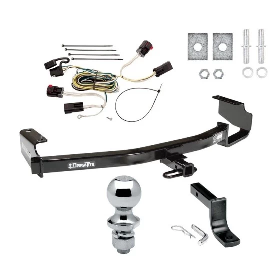 Trailer Tow Hitch For 04-07 Chrysler Town and Country Dodge Grand Caravan Exc Stow 'n Go Seats Complete Package w/ Wiring Draw Bar and 1-7/8" Ball