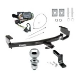 Trailer Tow Hitch For 96-00 Chrysler Dodge Plymouth Town & Country Grand Caravan Voyager Complete Package w/ Wiring Draw Bar Kit and 2" Ball