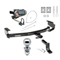 Trailer Tow Hitch For 96-00 Chrysler Dodge Plymouth Town and Country Grand Caravan Voyager Complete Package w/ Wiring Draw Bar Kit and 2" Ball