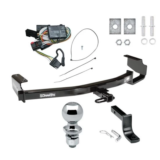 Trailer Tow Hitch For 96-00 Chrysler Dodge Plymouth Town & Country Grand Caravan Voyager Complete Package w/ Wiring Draw Bar Kit and 2" Ball