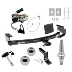 Trailer Tow Hitch For 01-03 Chrysler Town and Country Voyager Dodge Grand Caravan Ultimate Package w/ Wiring Draw Bar Kit Interchange 2" 1-7/8" Ball Lock and Cover