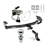 Trailer Tow Hitch For 01-03 Chrysler Dodge Town & Country Complete Package w/ Wiring Draw Bar Kit and 2" Ball