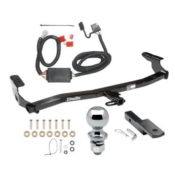 Trailer Tow Hitch For 98-08 Subaru Forester All Models Class 2 Complete Package w/ Wiring Draw Bar Kit and 2" Ball