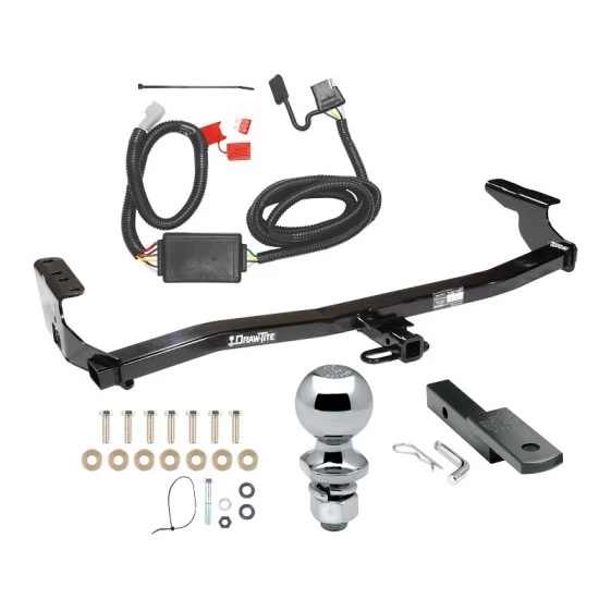 Trailer Tow Hitch For 98-08 Subaru Forester All Models Class 2 Complete Package w/ Wiring Draw Bar Kit and 2" Ball