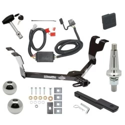 Trailer Tow Hitch For 05-07 Subaru Legacy 05-09 Outback Wagon Ultimate Package w/ Wiring Draw Bar Kit Interchange 2" 1-7/8" Ball Lock and Cover