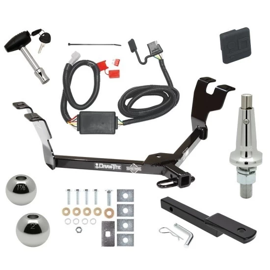 Custom Fit Trailer Hitch Draw-Bar w/ Pin/Clip Wiring Harness (Plug & Play) Interchangeable 2" & 1-7/8" Ball Security Lock Pin Rubber Hitch Plug Cover Installation Hardware Installation Instructions 363340 118461 63802 580407 2211 Draw-T Trailer Tow Hitch For 05-07 Subaru Legacy 05-09 Outback Wagon Ultimate Package w/ Wiring Draw Bar Kit Interchange 2" 1-7/8" Ball Lock and Cover