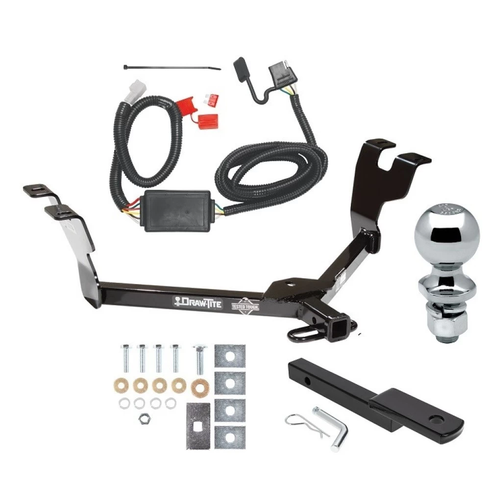 Trailer Tow Hitch For 05-07 Subaru Legacy 05-09 Outback Wagon Complete Package w/ Wiring Draw Bar Kit and 2" Ball