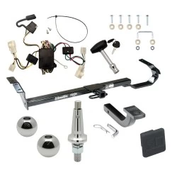 Trailer Tow Hitch For 02-06 Toyota Camry All Models Ultimate Package w/ Wiring Draw Bar Kit Interchange 2" 1-7/8" Ball Lock and Cover