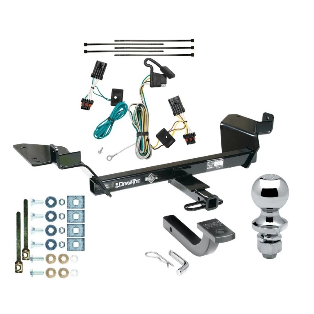 Trailer Tow Hitch For 97-05 Buick Century (Sedan) 05-09 Allure LaCrosse Complete Package w/ Wiring Draw Bar and 1-7/8" Ball