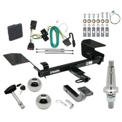 Trailer Tow Hitch For 06-16 Chevrolet Impala Ultimate Package w/ Wiring Draw Bar Kit Interchange 2" 1-7/8" Ball Lock and Cover