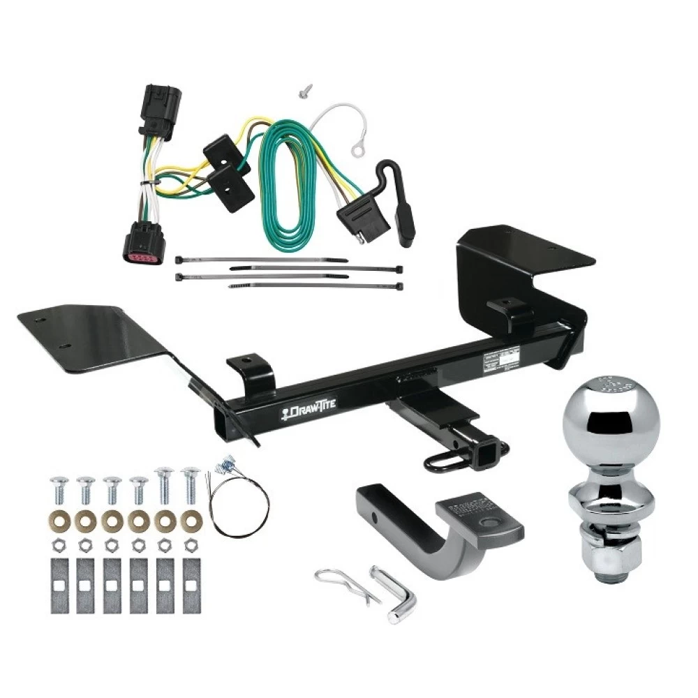Trailer Tow Hitch For 06-16 Chevrolet Impala Complete Package w/ Wiring Draw Bar Kit and 2" Ball